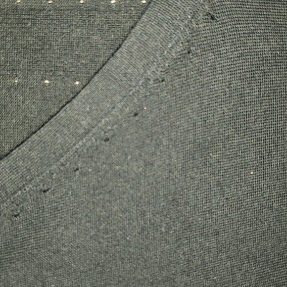 Banana Republic 100% Extra Fine Merino Wool Black V-Neck Sweater Size M - Picture 5 of 7